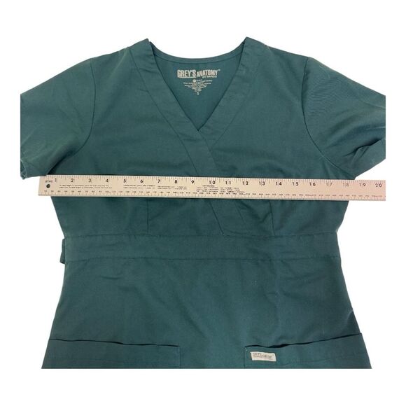 Grey's Anatomy Women's Scrub Top Medical Uniform Forest Green V-Neck - Picture 7 of 8